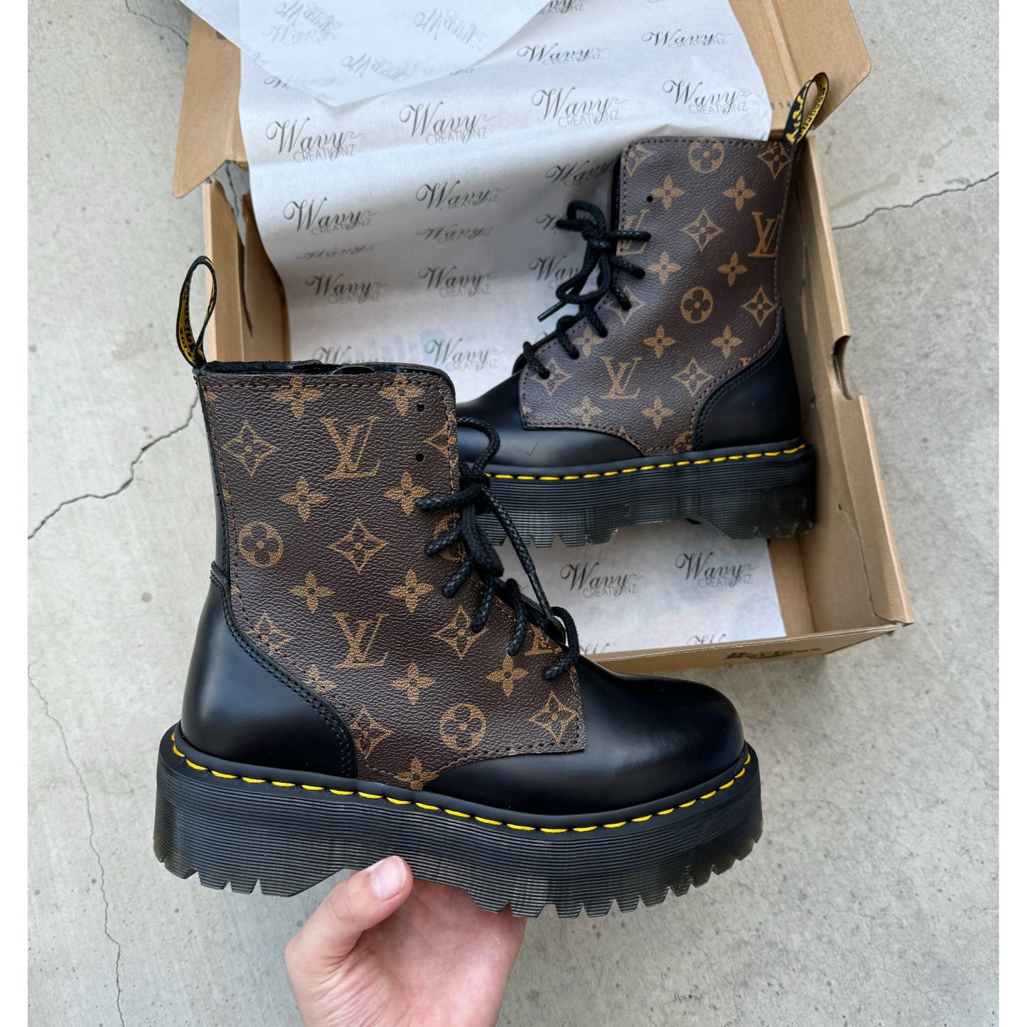 Platform OG Monogram Doc Martens