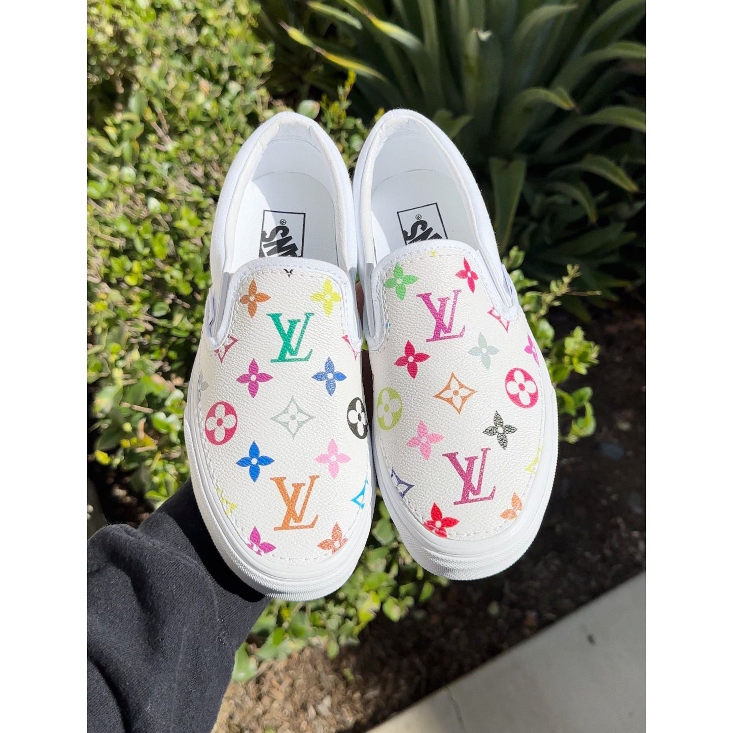 Multi-Color Monogram Slip On