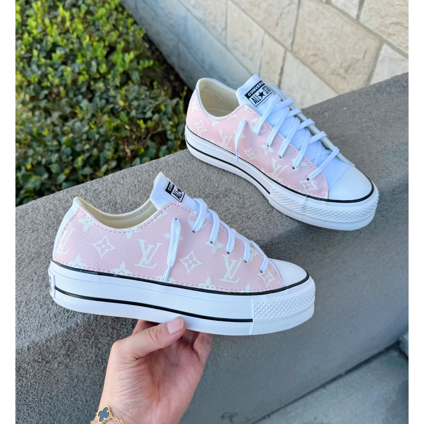 Pink Monogram Chuck Low