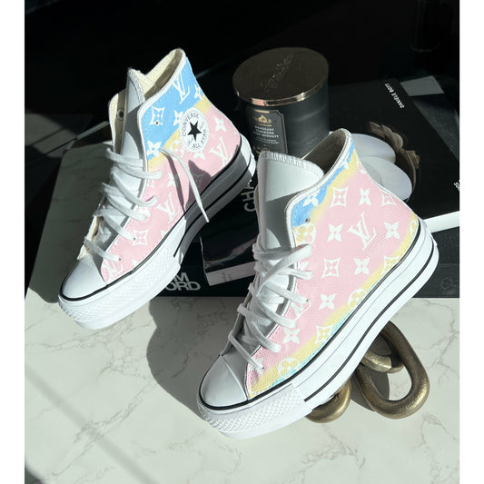 Pastel Monogram Platform Chuck Highs