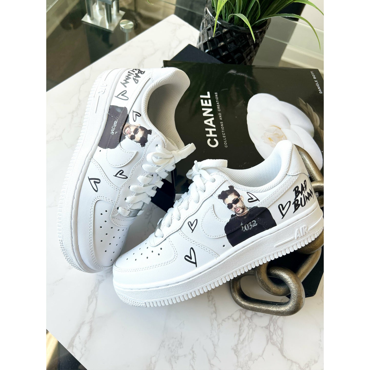 Benito Black Heart Air Forces
