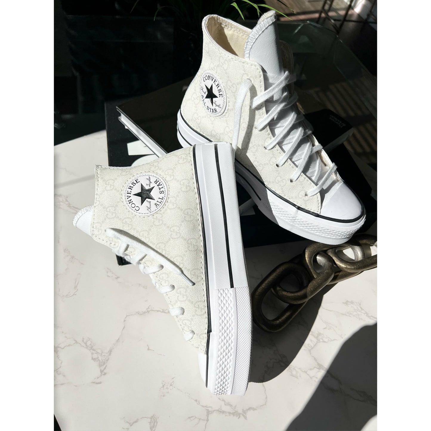 Cream GeeGee Platform Chuck Highs