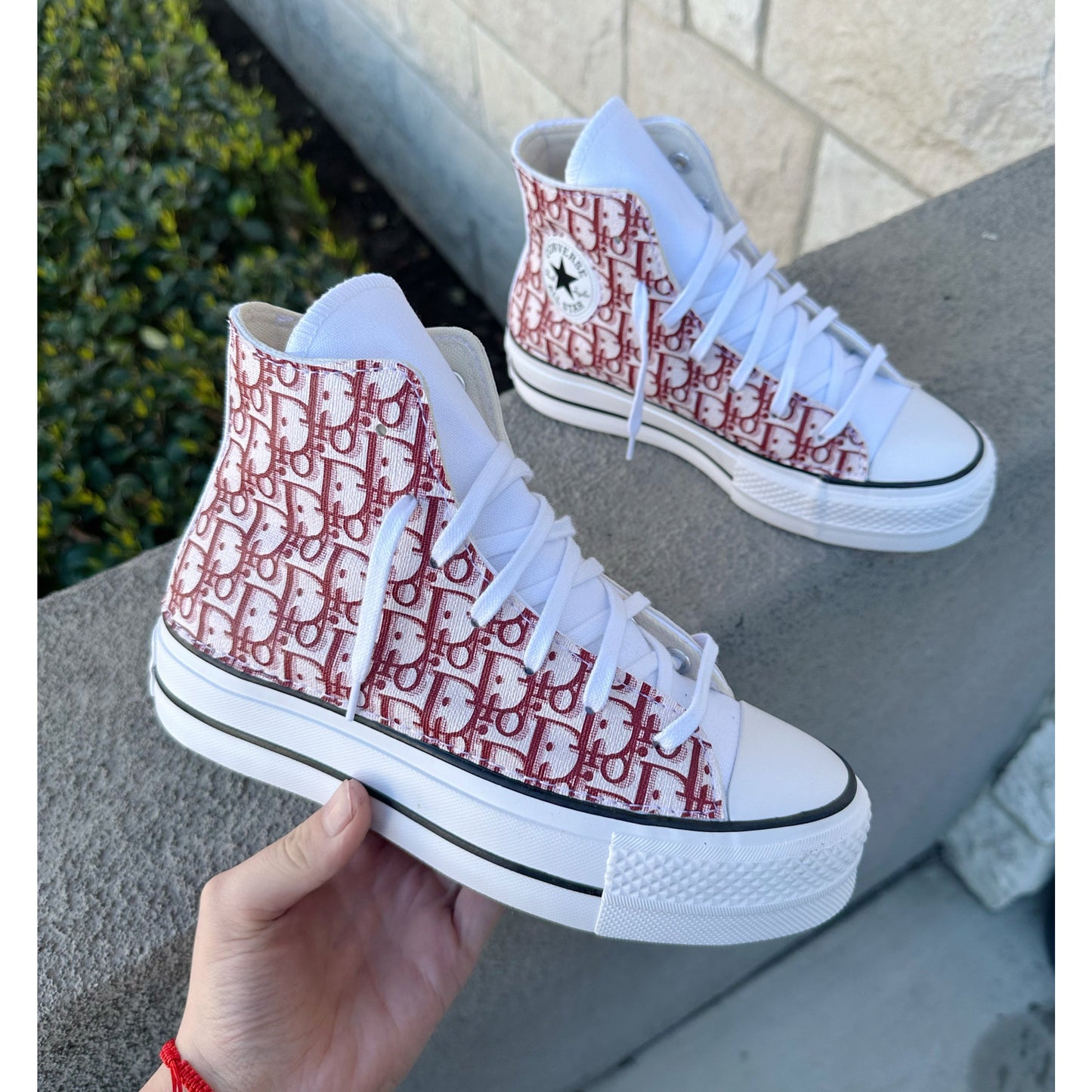 Maroon CD Platform Chuck Highs