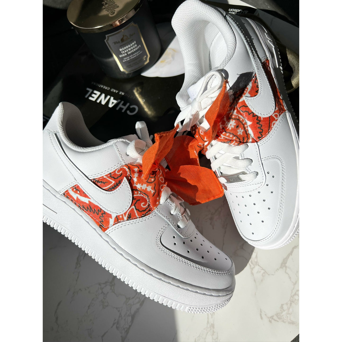 Orange Bandana Air Forces
