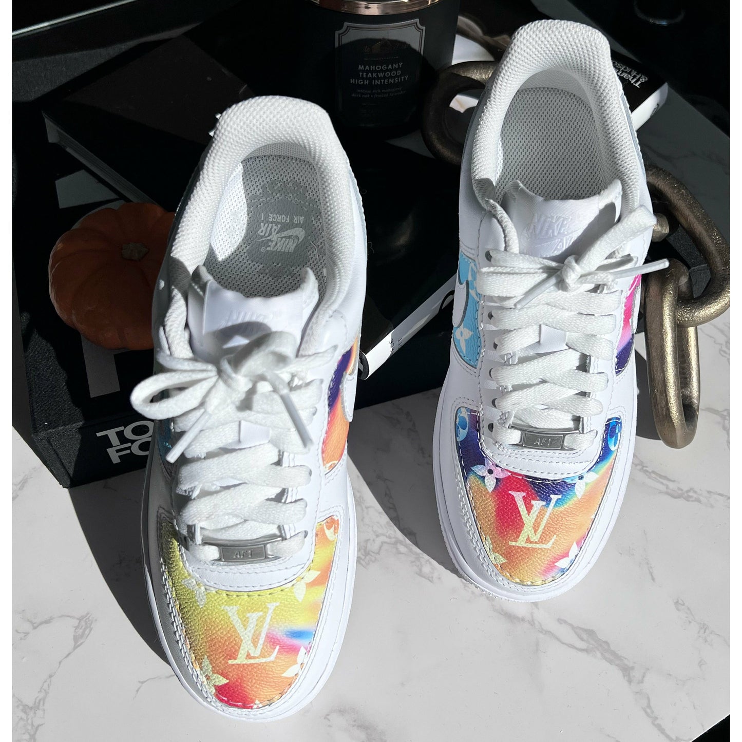 Rainbow Monogram Air Forces