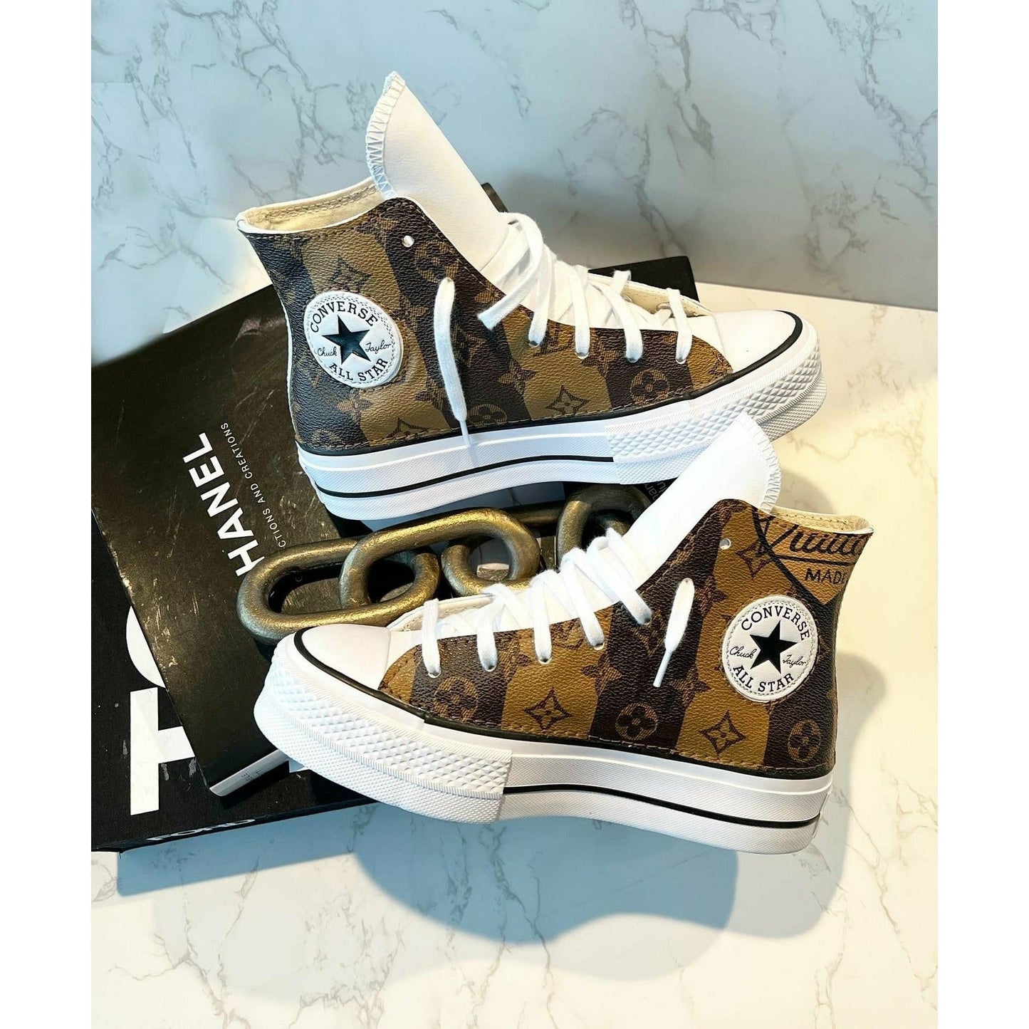 Inverted Monogram Platform Chuck Highs