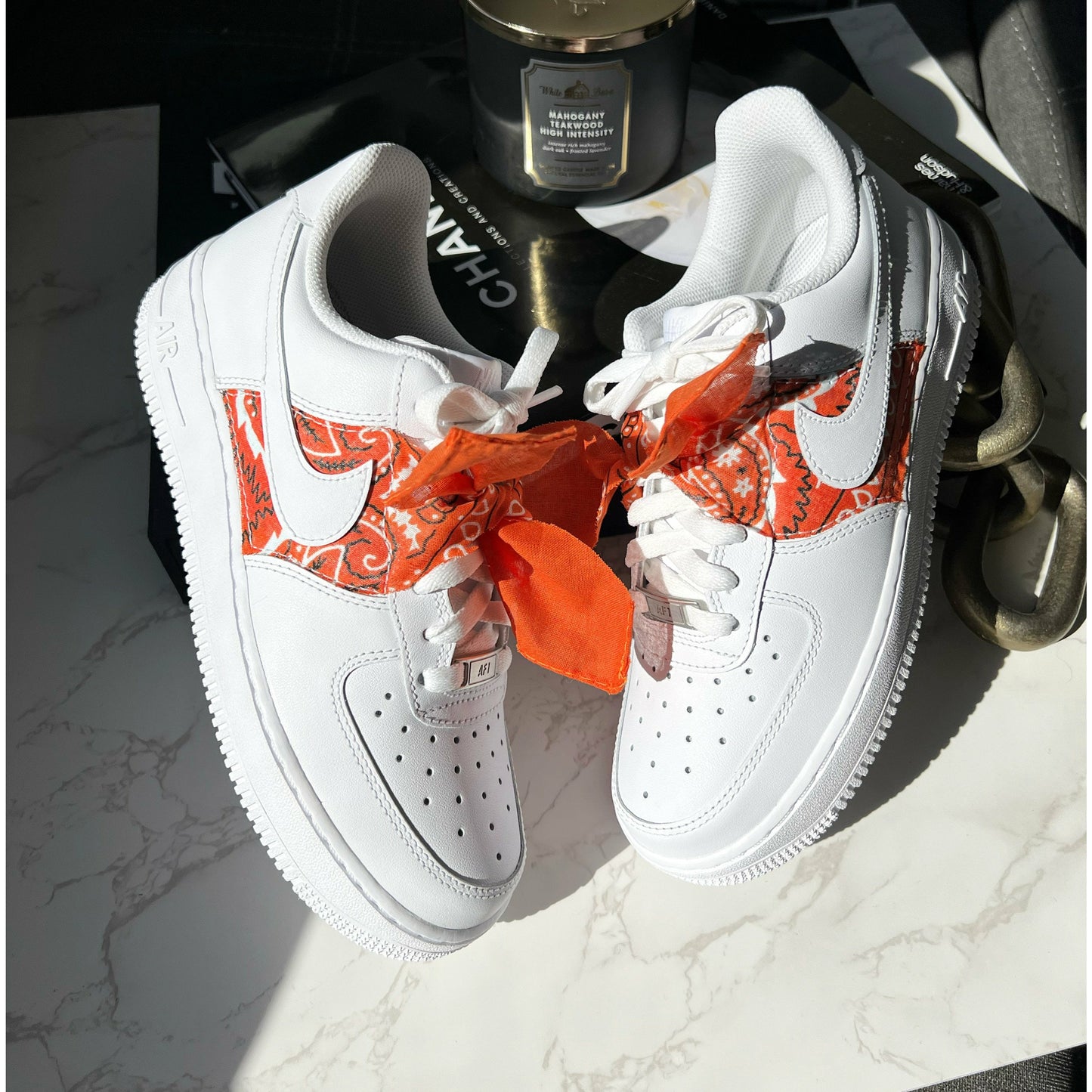 Orange Bandana Air Forces