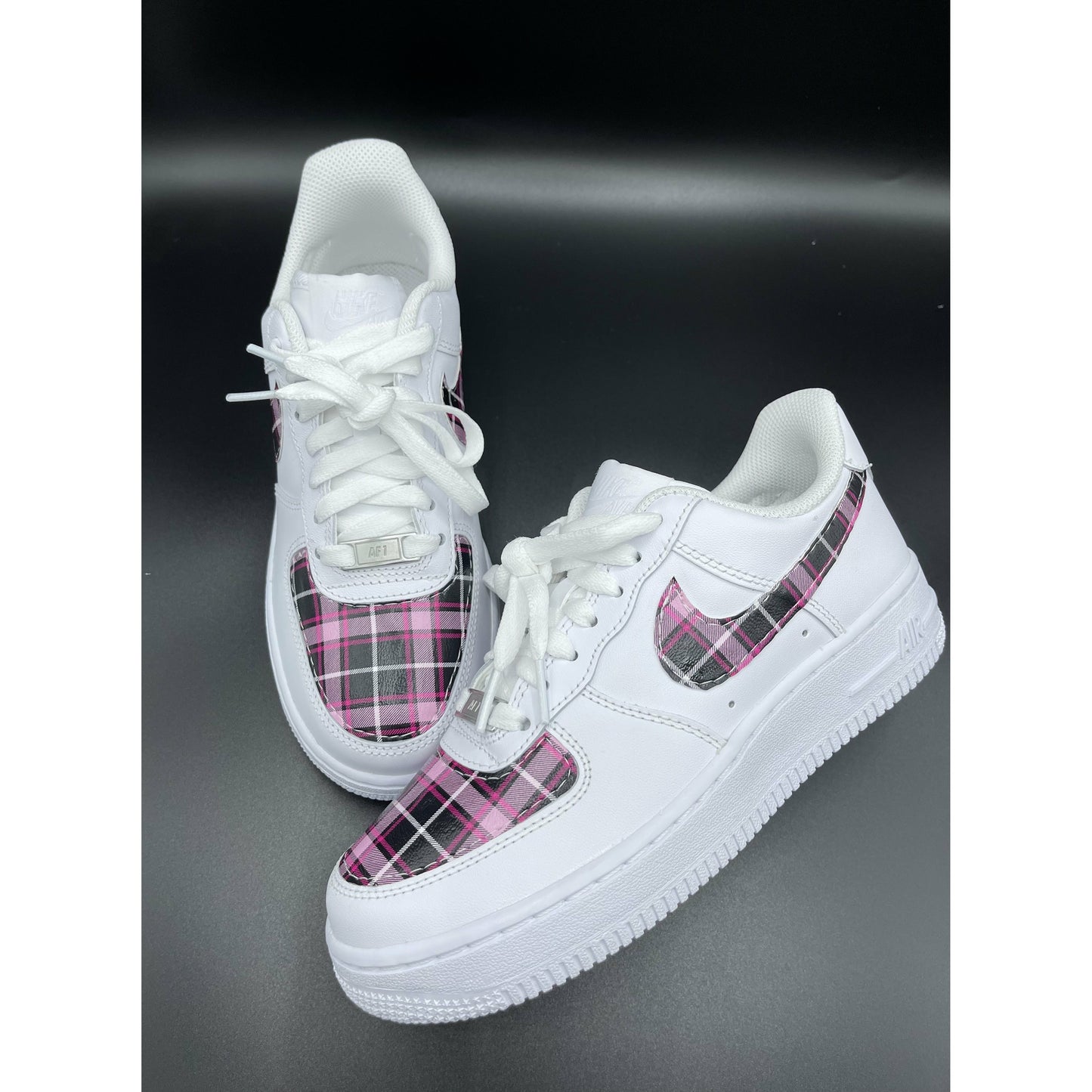 Pink Plaid Air Forces