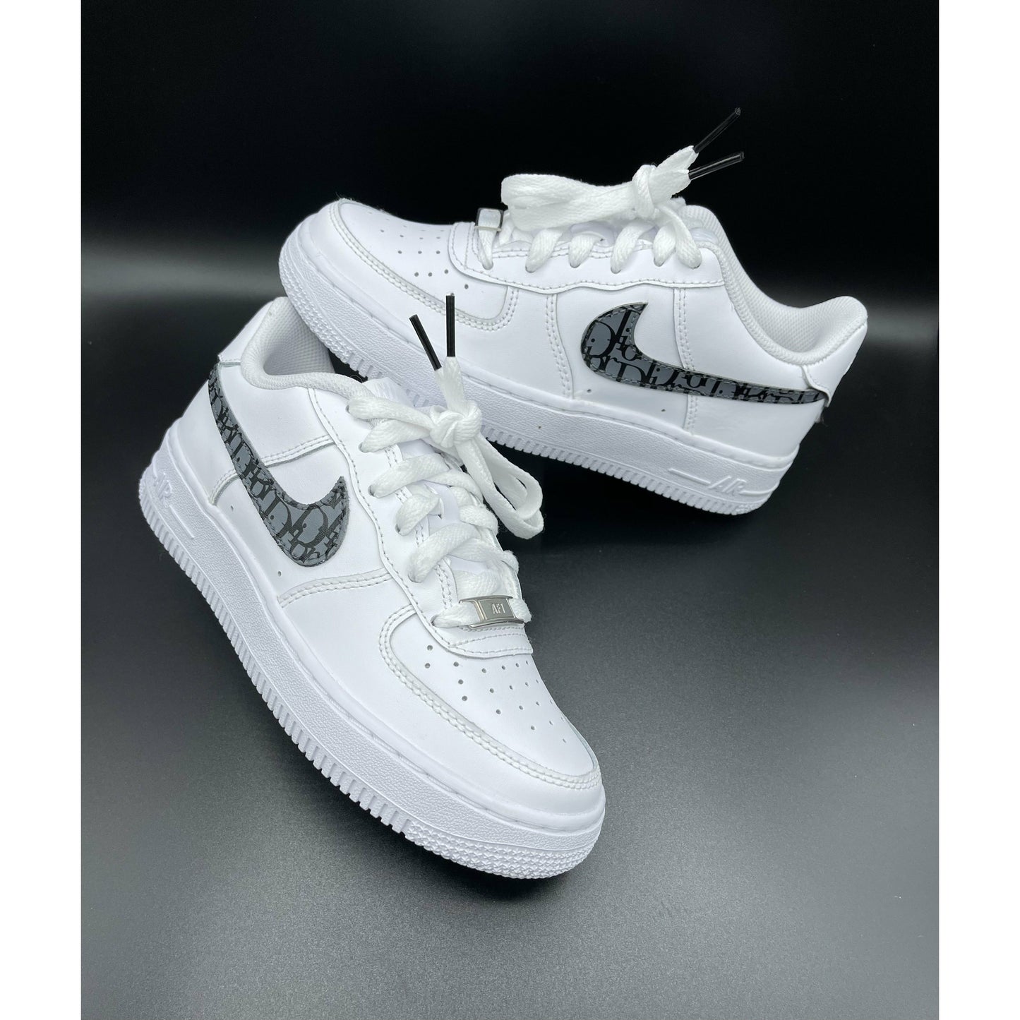 CD Grey Swoosh Air Forces
