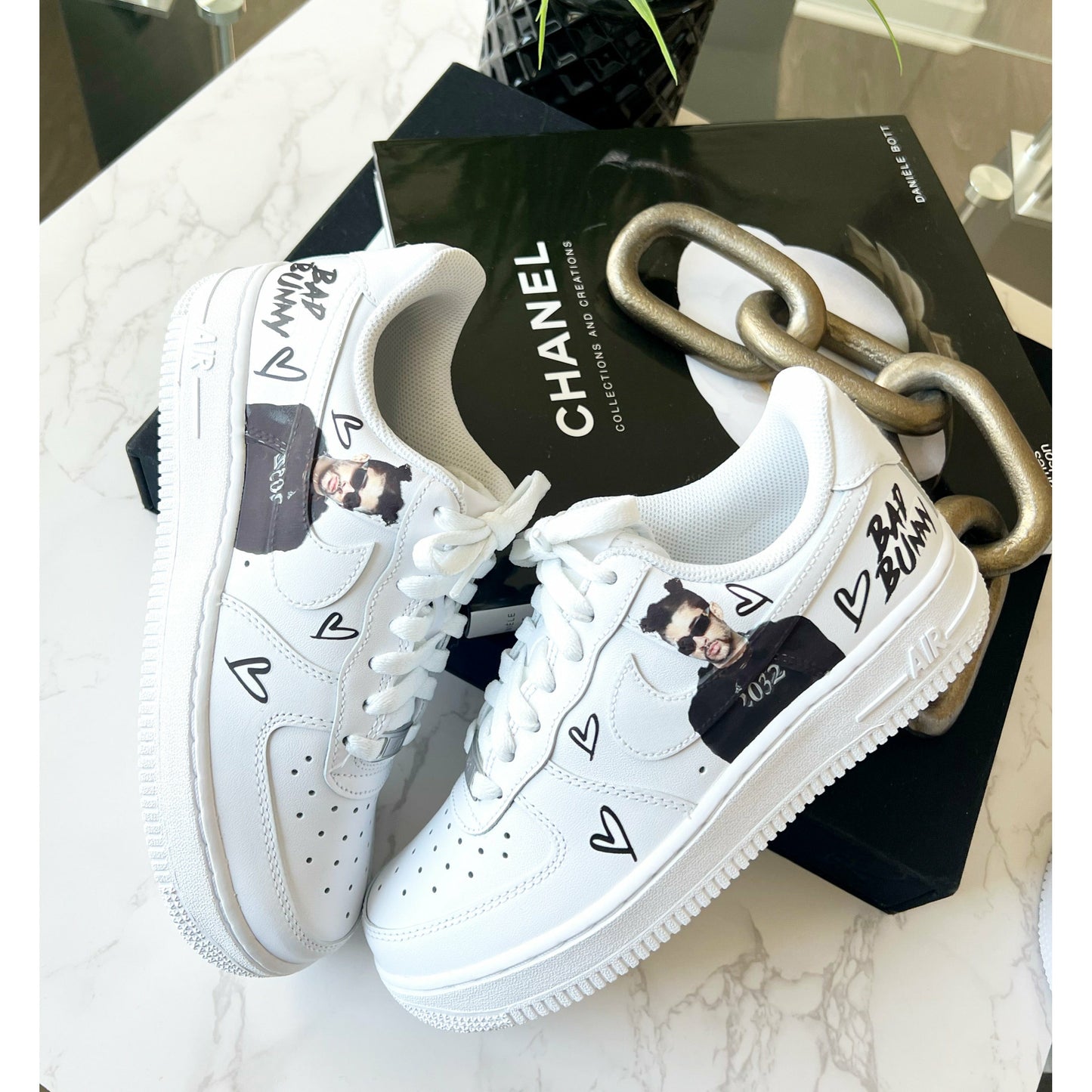 Benito Black Heart Air Forces