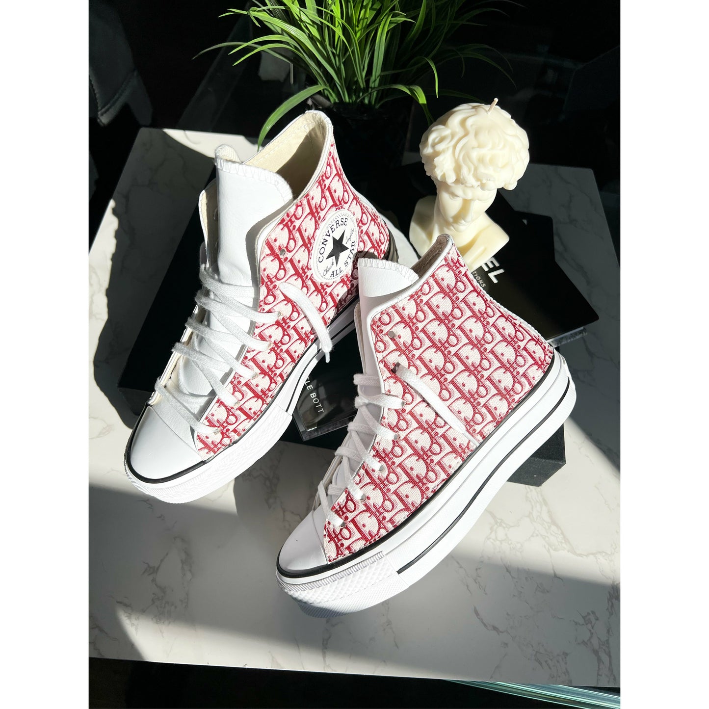 Maroon CD Platform Chuck Highs