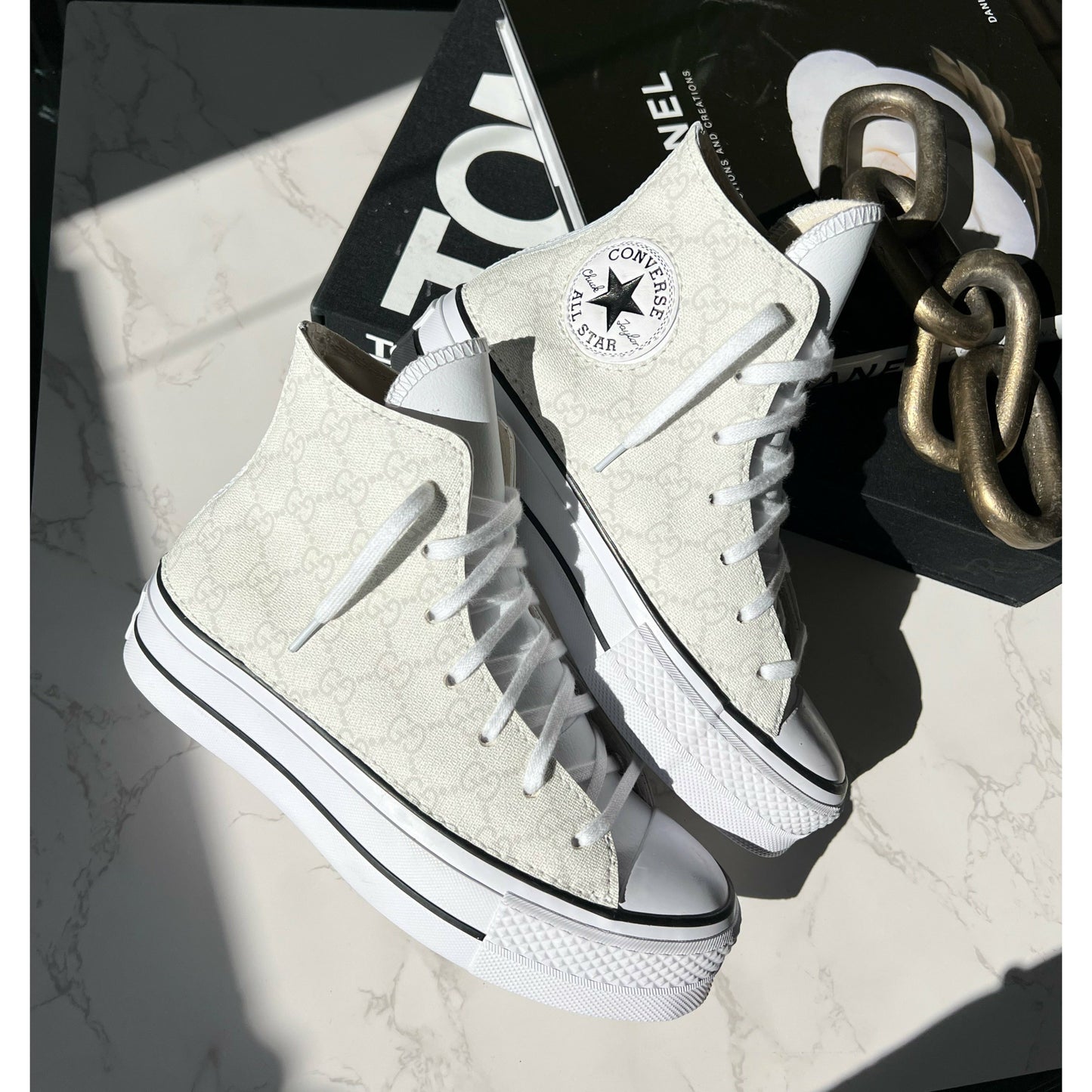 Cream GeeGee Platform Chuck Highs