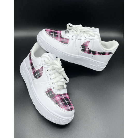 Pink Plaid Air Forces