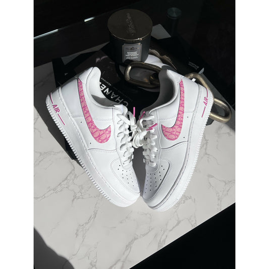 CD Pink Swoosh Air Forces