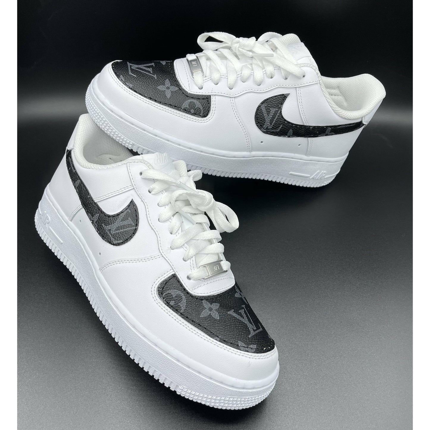 Black Monogram Air Forces