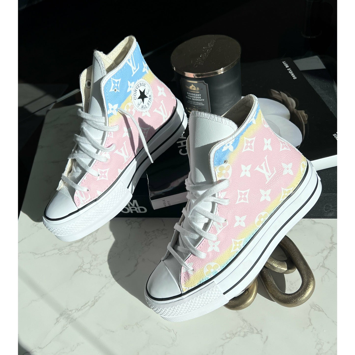 Pastel Monogram Platform Chuck Highs