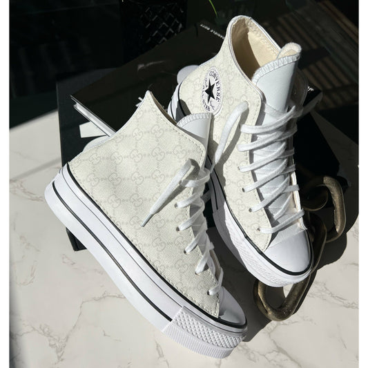 Cream GeeGee Platform Chuck Highs