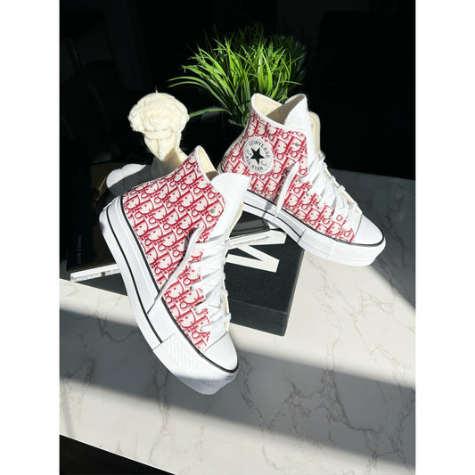 Maroon CD Platform Chuck Highs