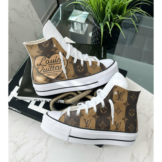 Inverted Monogram Platform Chuck Highs