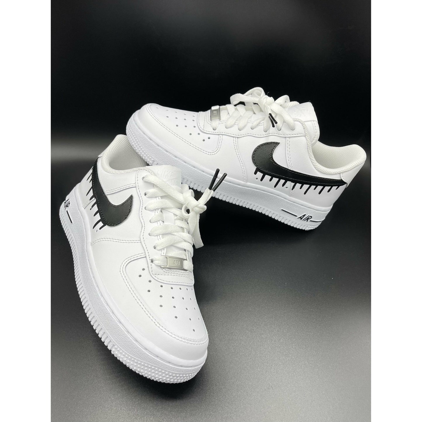 Black Drip Air Forces