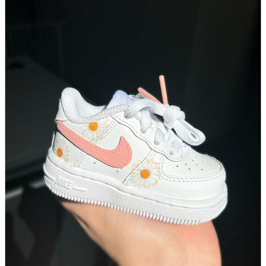 Pink Daisy Air Forces (Kids)