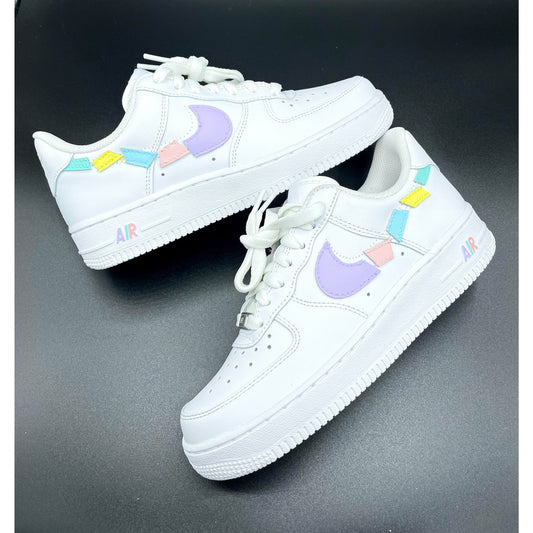 Pastel Shattered Swoosh Air Forces