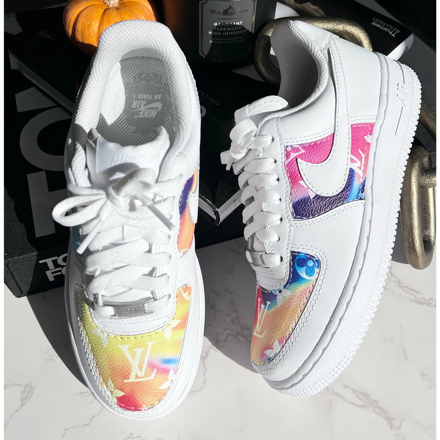 Rainbow Monogram Air Forces