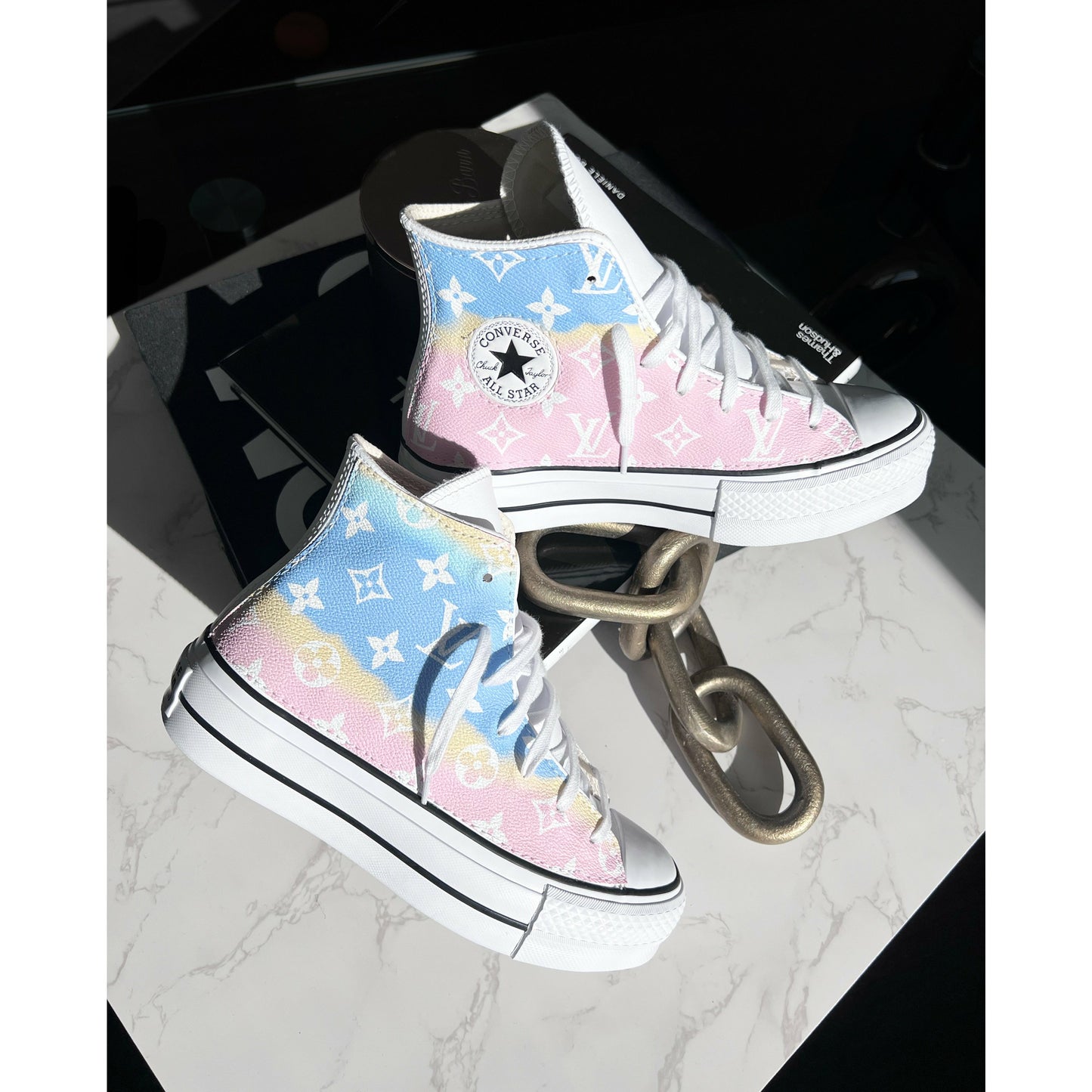 Pastel Monogram Platform Chuck Highs