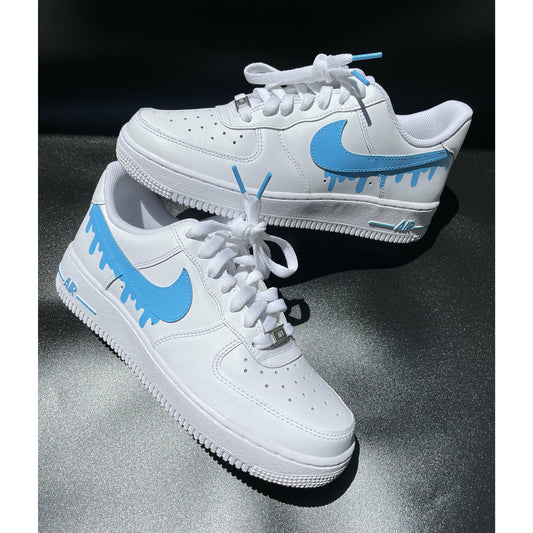 Baby Blue Drip Air Forces